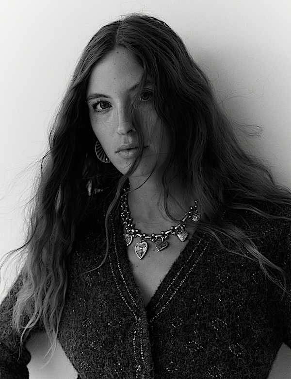 Lurex Jacquard V-Neck Cardigan with Wool - JO