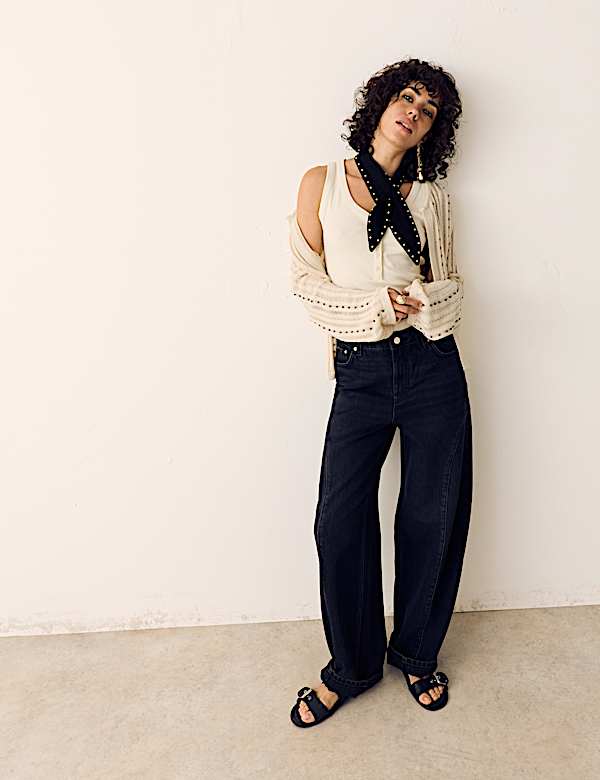 Pure Cotton Embellished Cardigan - RS