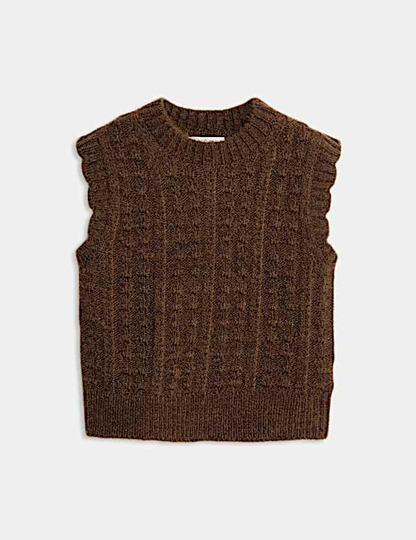 Tabard mit Bommeldetail und Wollanteil - AT