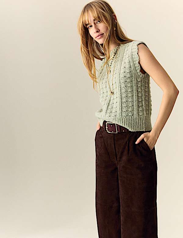 Bobble Detail Tabard with Wool - AU