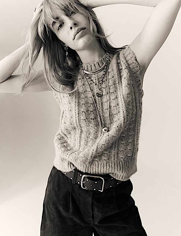 Bobble Detail Tabard with Wool - AU