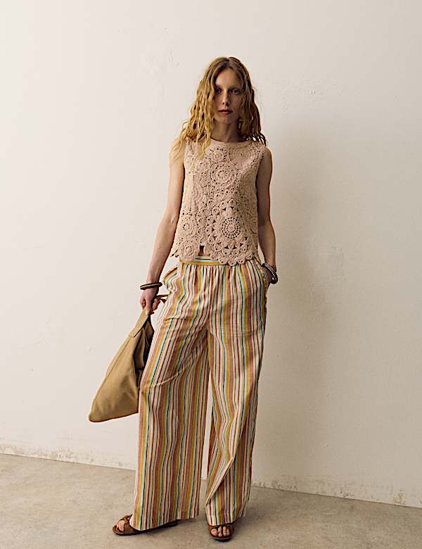 Crochet Look Knitted Vest - CY
