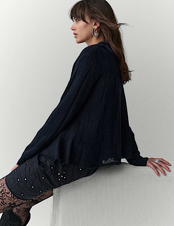 Jersey holgado de punto fino con mohair - ES