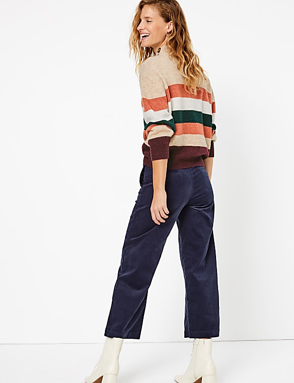 Striped Turtle Neck Jumper