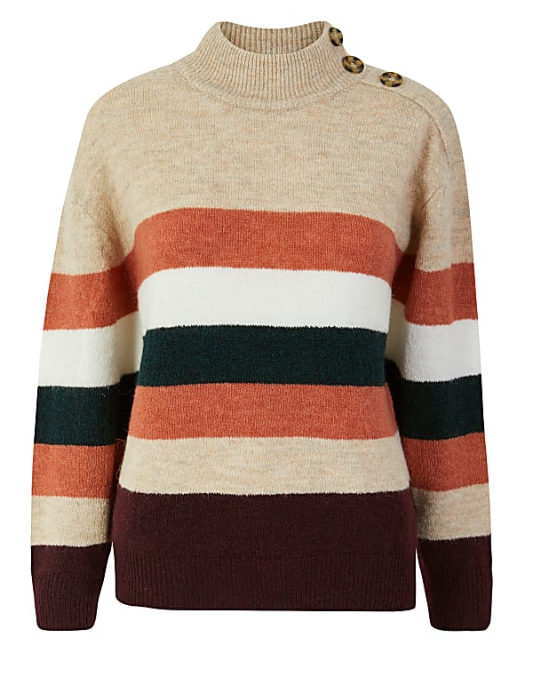 Striped Turtle Neck Jumper