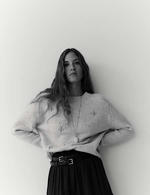 Πουλόβερ με διακοσμητικά στοιχεία και κλειστή στρογγυλή λαιμόκοψη - GR