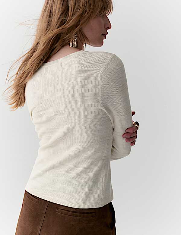 Knitted Smocked Stitch Detail Cardigan - NZ