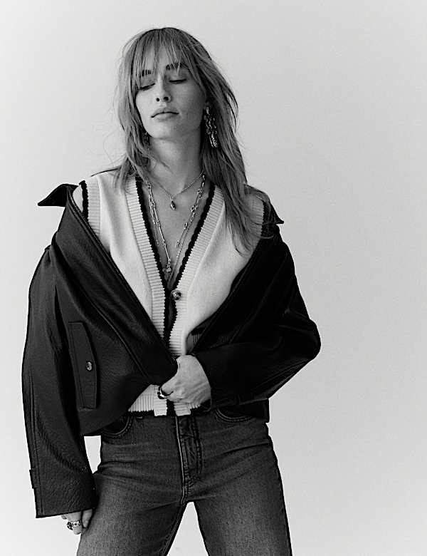 Scallop Edge Detail Knitted Tabard With Wool - RO