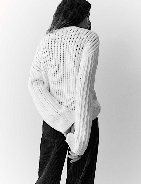Crew Neck Eyelet Jumper - MV