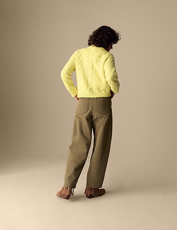 סריג בשילוב צמר עם טקסטורה - IL