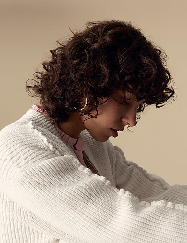 Cotton Rich Ruffle Bomber Jacket - RS