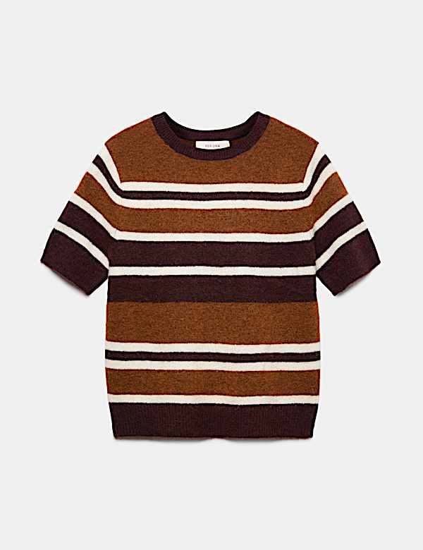 Striped Knitted Top with Mohair - US