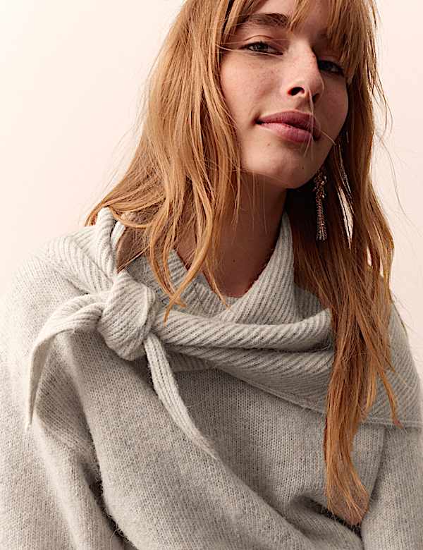 Detachable Scarf Neck Jumper - JO