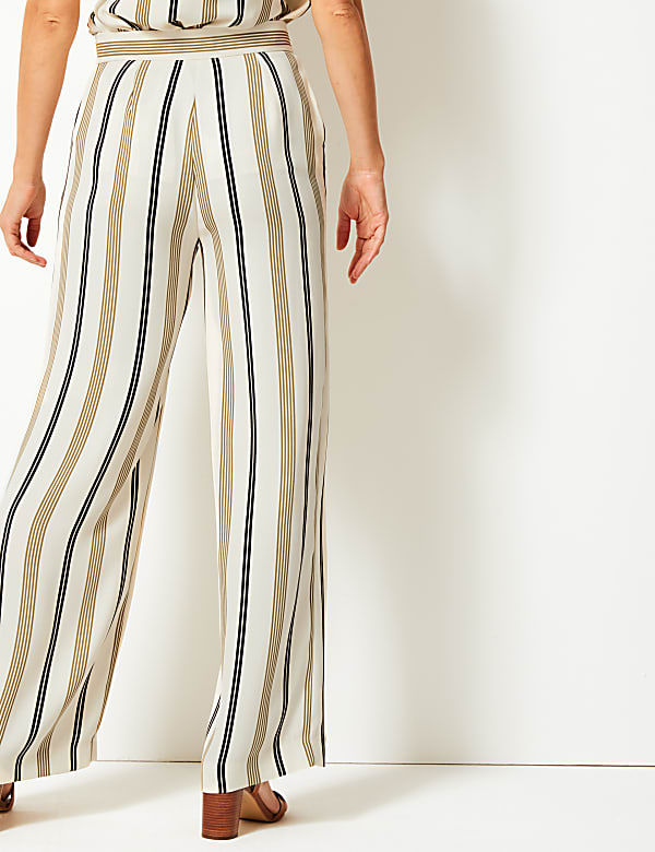 Striped Wide Leg Trousers