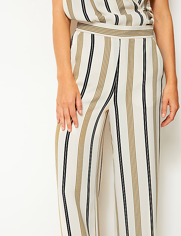 Striped Wide Leg Trousers