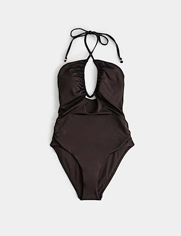 Maillot de bain dos nu rembourr&eacute; ajour&eacute; - CH