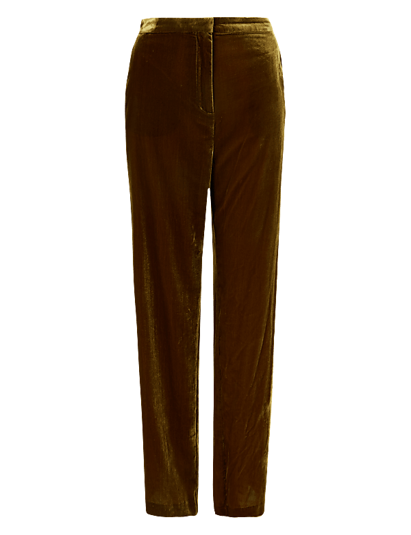 Velvet Wide Leg Trousers