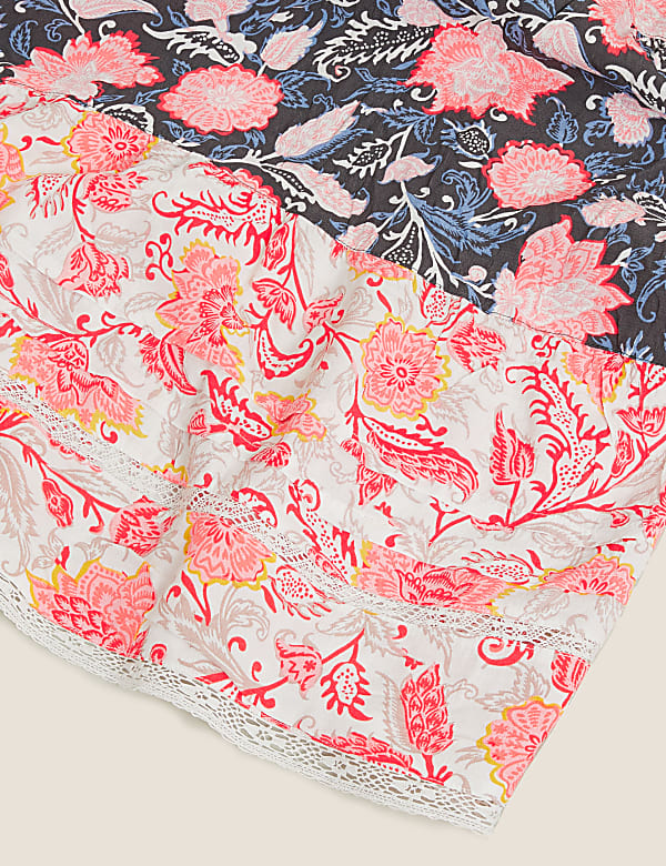 Floral Tiered Midaxi A-Line Skirt
