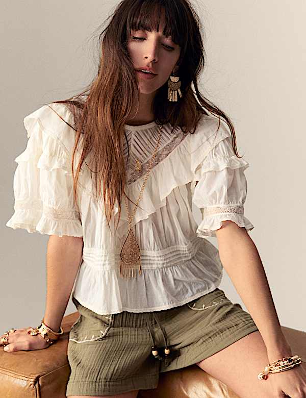 Pure Cotton Embroidered Triple Cloth Shorts - JE