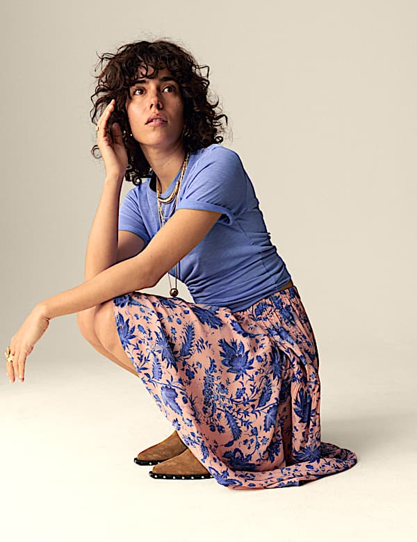 Floral Midi Tiered Maxi Skirt - NZ