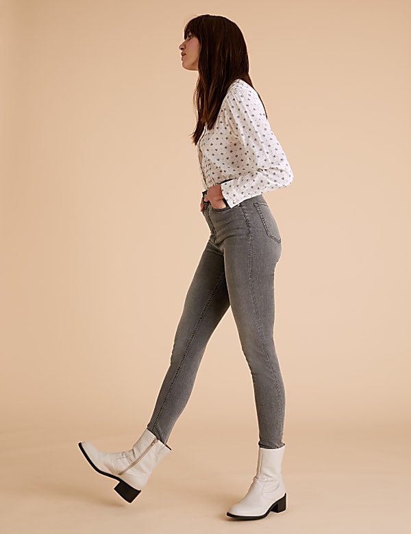 Lyocell Rich High Waisted Skinny Jeans