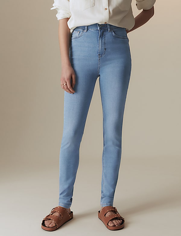 Lyocell Rich High Waisted Skinny Jeans