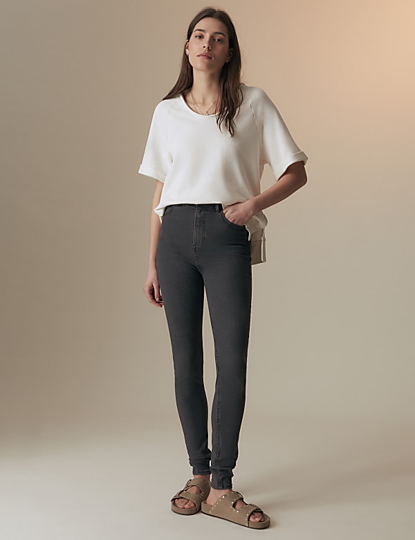 Lyocell Rich High Waisted Skinny Jeans