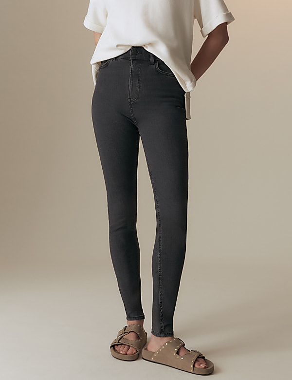 Lyocell Rich High Waisted Skinny Jeans