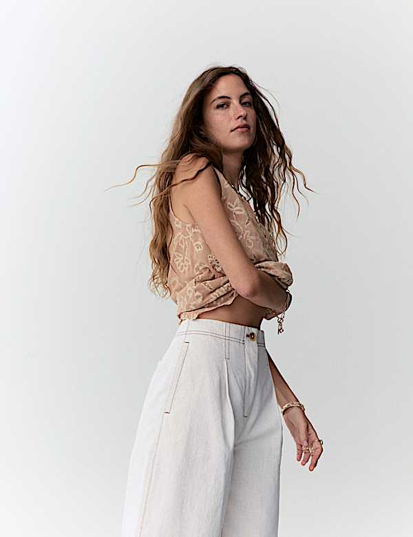 High Waisted Barrel Trousers - AU