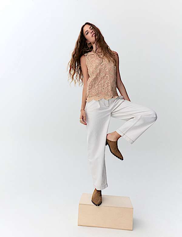 High Waisted Barrel Trousers - AU