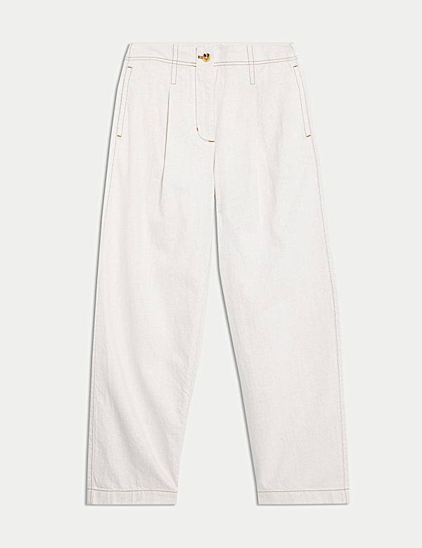 High Waisted Barrel Trousers - AU