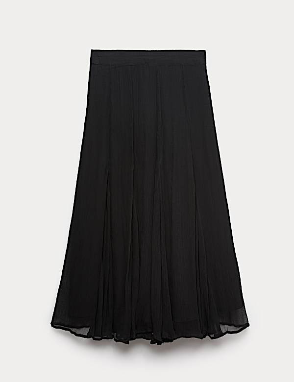 Pure Cupro Chiffon Maxi Skirt - ES
