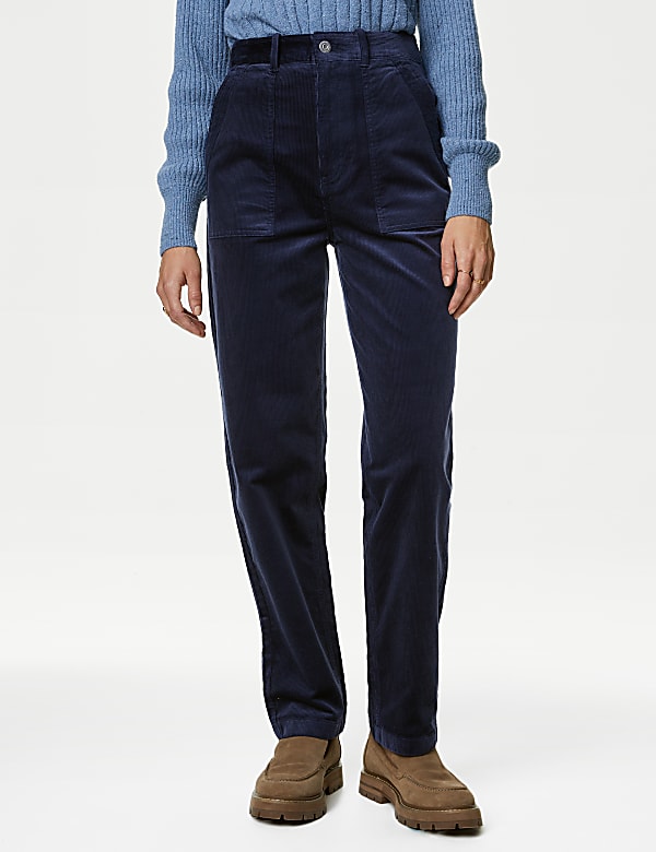 Cord Tapered Ankle Grazer Trousers