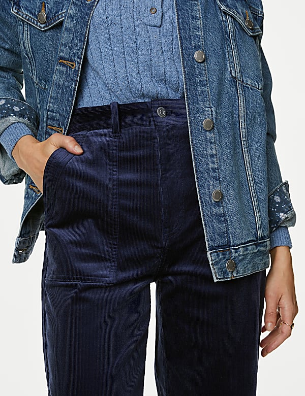 Cord Tapered Ankle Grazer Trousers