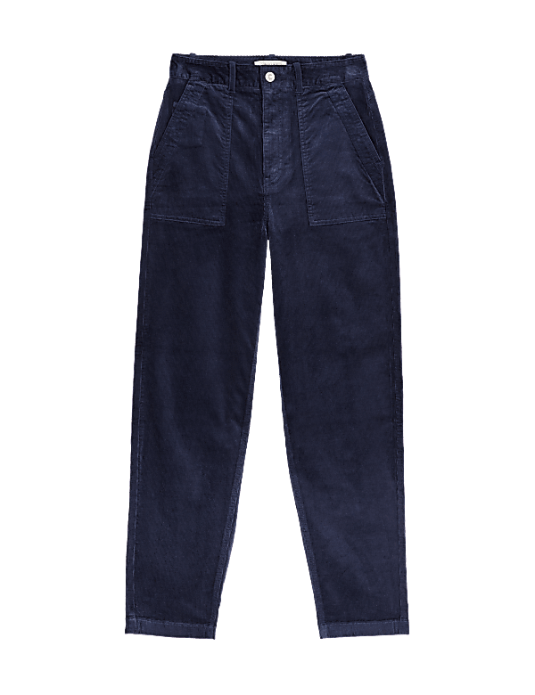 Cord Tapered Ankle Grazer Trousers
