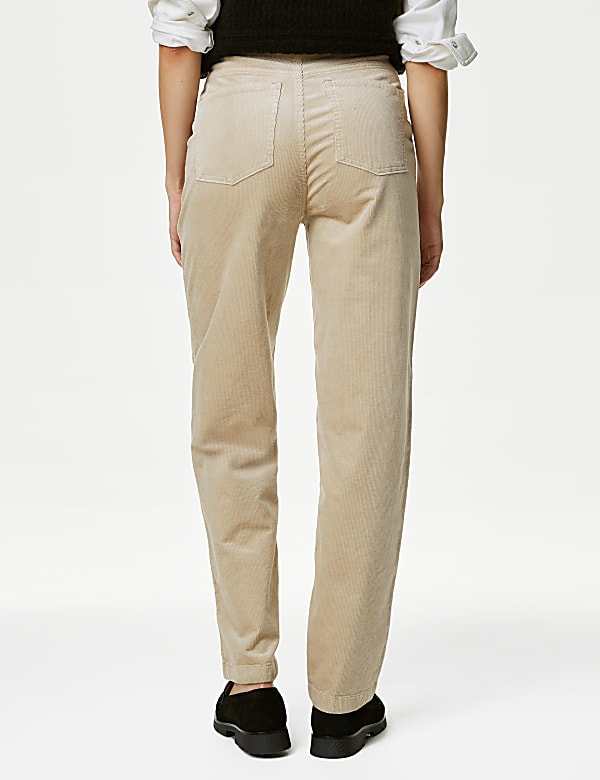 Cord Tapered Ankle Grazer Trousers