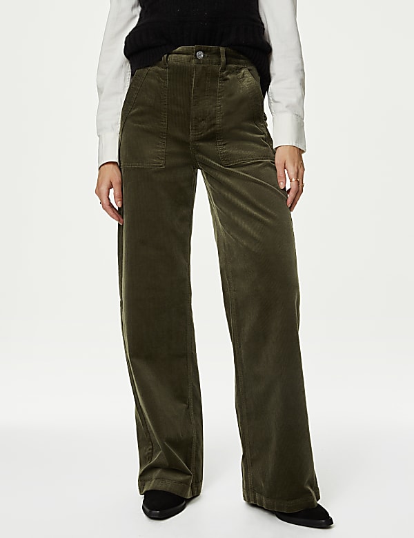 Cord Wide Leg Trousers - FR