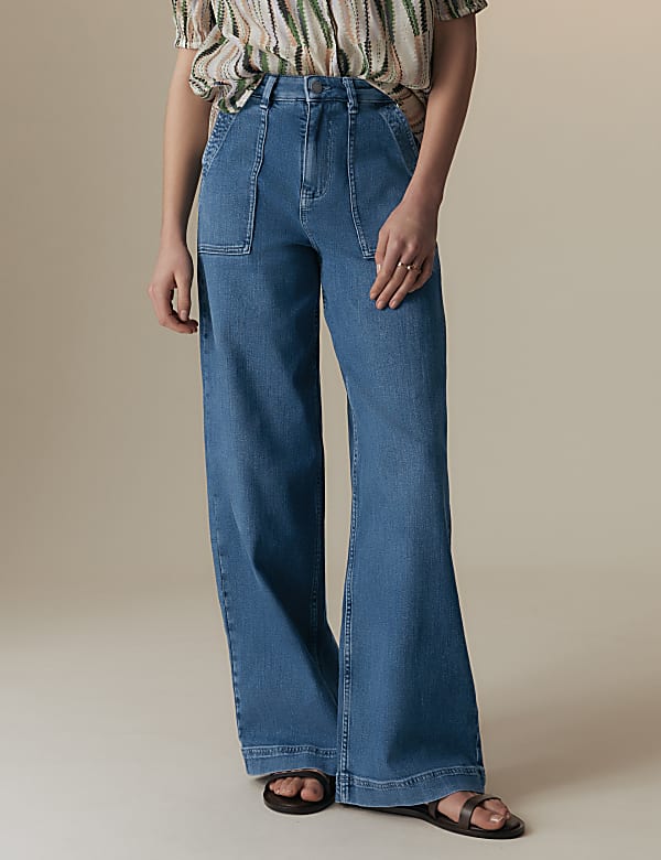 High Waisted Wide Leg Jeans - FI