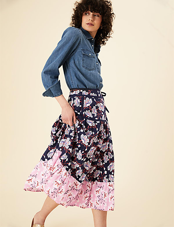 Floral tie skirt store