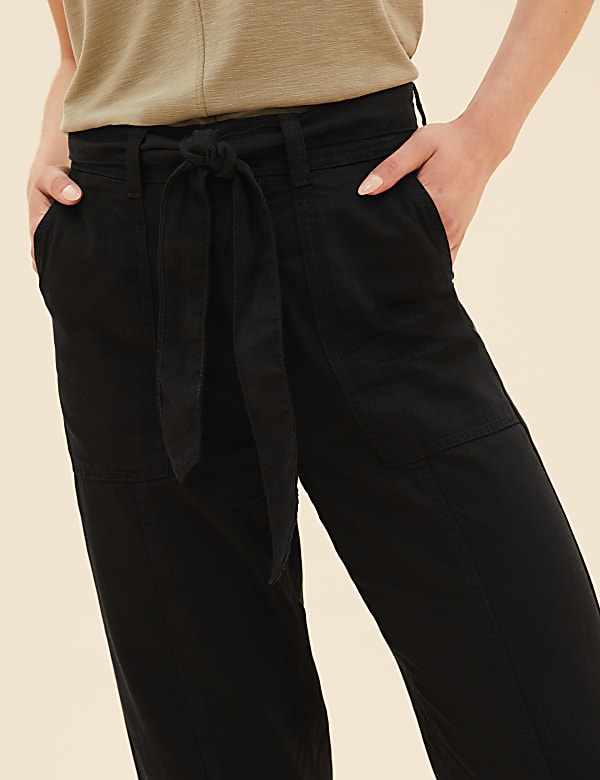 Tencel™ Blend Straight Leg Trousers