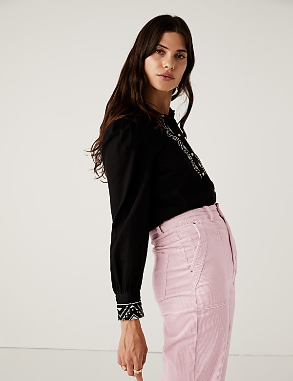 Corduroy Tapered Ankle Grazer Trousers