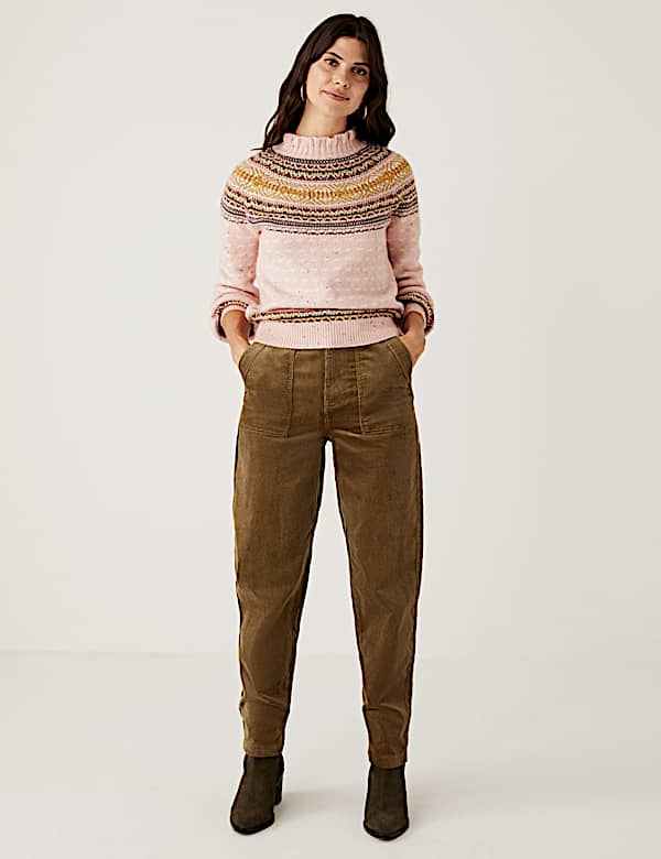 Corduroy Tapered Ankle Grazer Trousers