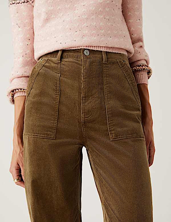 Corduroy Tapered Ankle Grazer Trousers