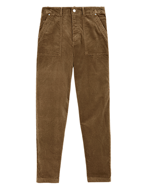 Corduroy Tapered Ankle Grazer Trousers
