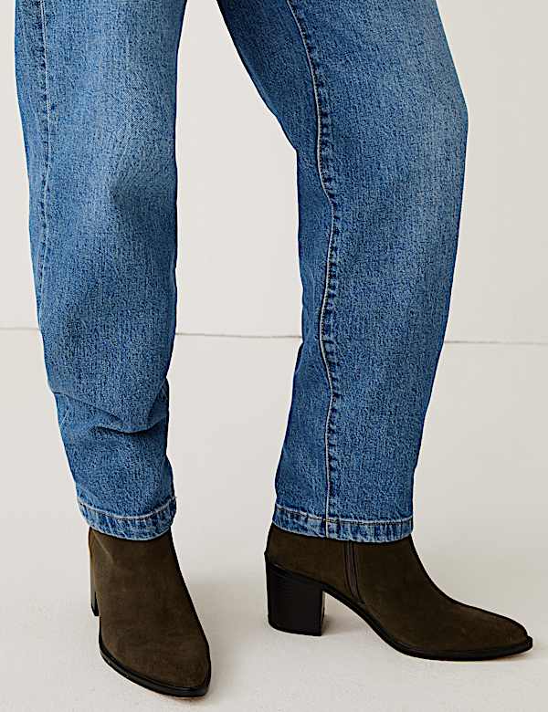 Mom High Waisted Ankle Grazer Jeans