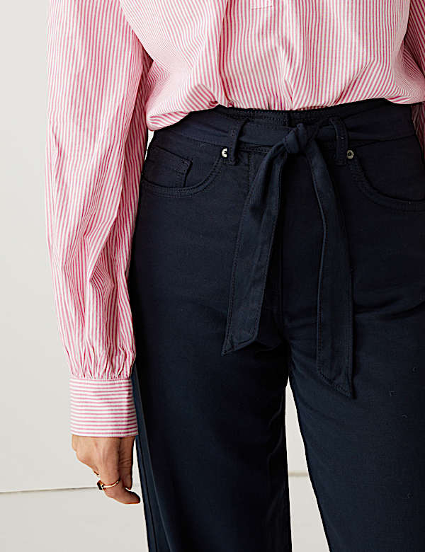 Tencel&trade; Blend Wide Leg Trousers