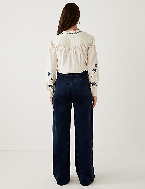 Corduroy Wide Leg Trousers