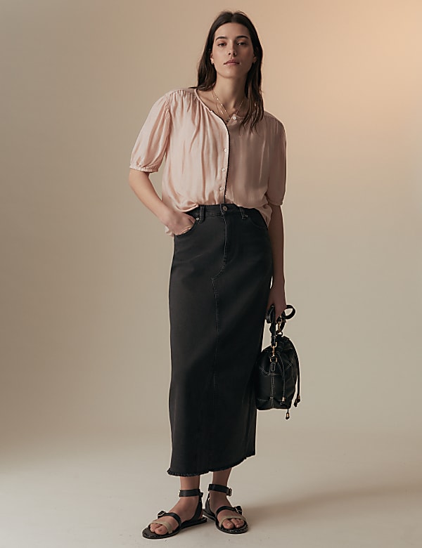 High waisted maxi skirt nz shop