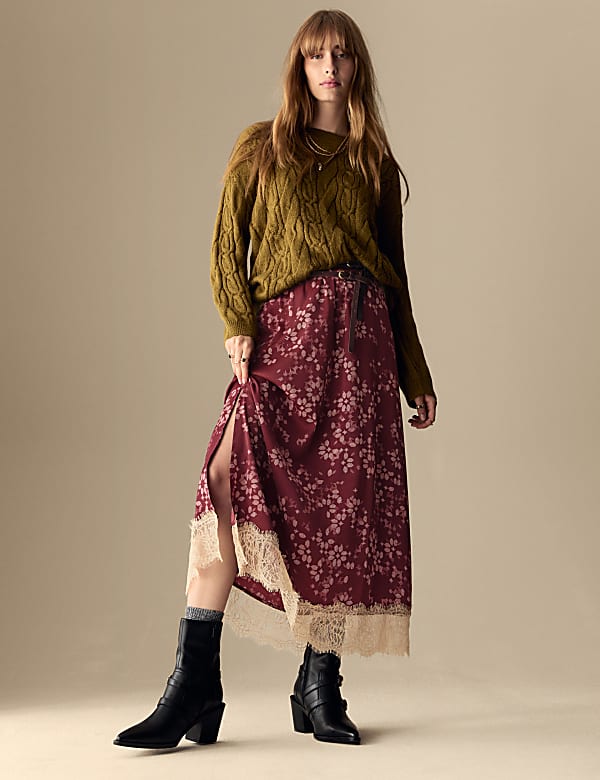 Red slip skirt best sale