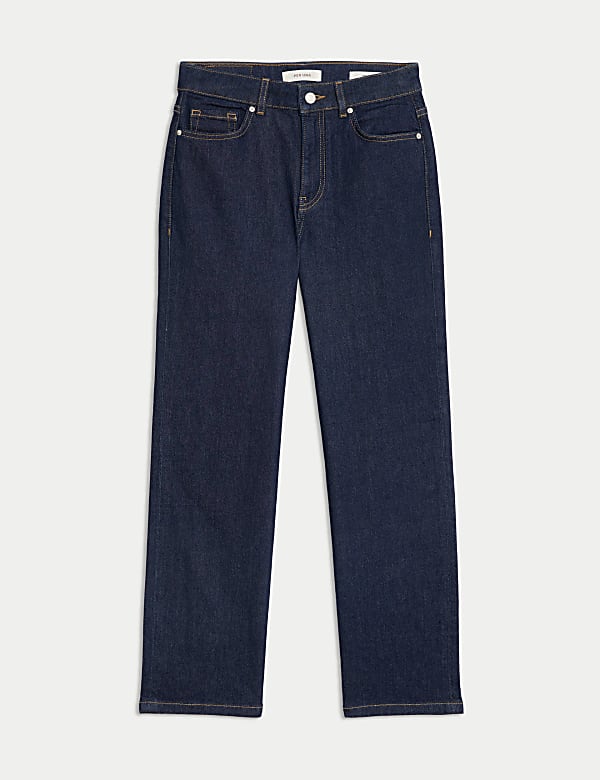 Mid Rise Straight Leg Ankle Grazer Jeans - CH